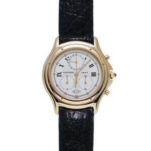 CARTIER Cougar Chrono Reflex 150th Anniversary W35X0856 White/Blanc mens Wat...